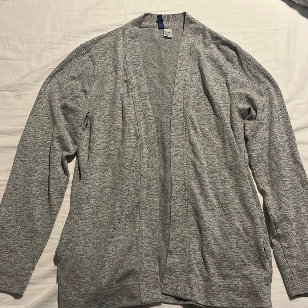 Divided Heather Grey Cardigan Sweater